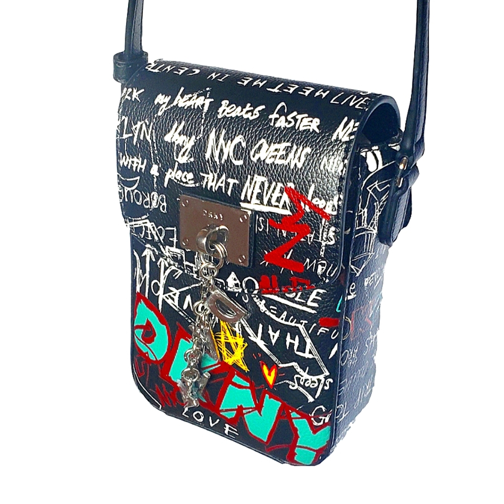 NWT DKNY Graffiti Cleo NS Phone Crossbody Bag